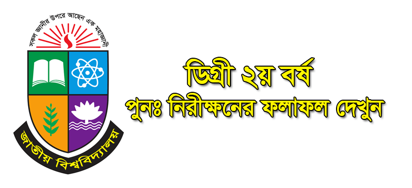 Degree 2nd Year Challenge Result 2021: Re-Scrutiny Result PDF