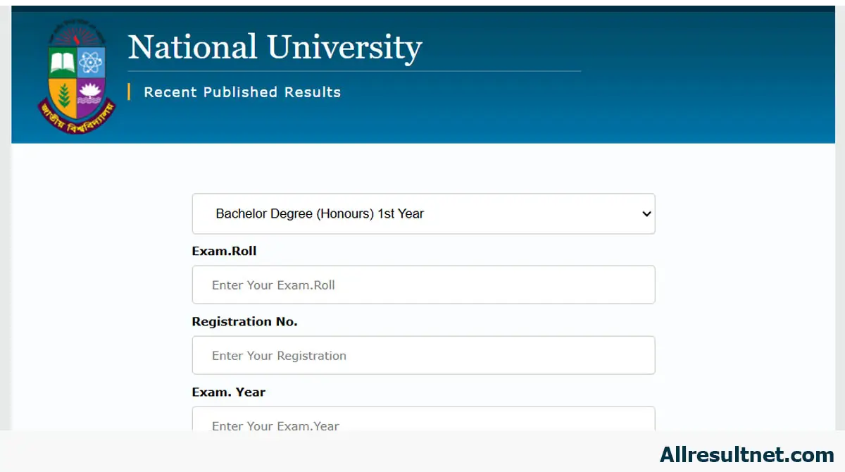 Honours 1st Year Result 2025: Check GPA, Marksheet at result.nu.ac.bd