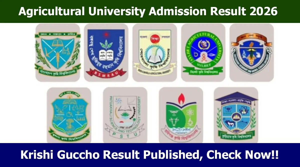 Agricultural University Admission Result 2026: Krishi Guccho Merit List at acas.edu.bd